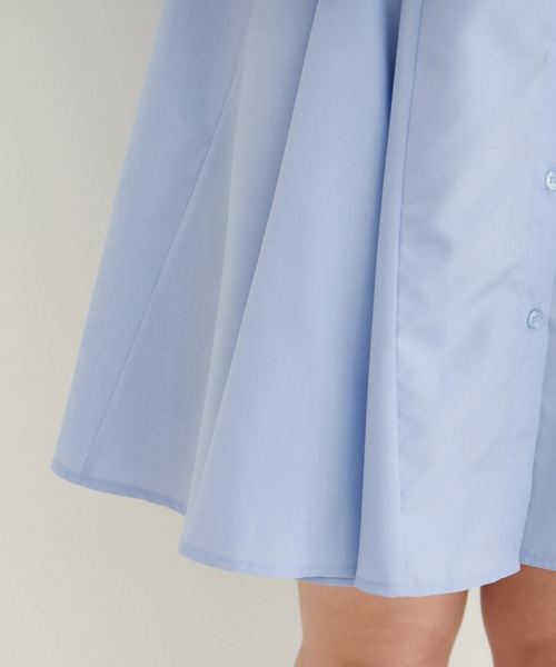 VIS（ビス）の「【洗える】美easyフレアシャツワンピース（シャツワンピース・レディース・ブラック系その他/サックスブルー/イエロー系その他・FS/FREE）」の8枚目の写真