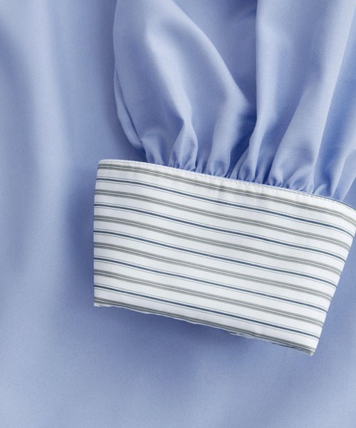 VIS（ビス）の「【洗える】美easyフレアシャツワンピース（シャツワンピース・レディース・ブラック系その他/サックスブルー/イエロー系その他・FS/FREE）」の9枚目の写真