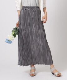 Cutie Blonde | ◆【無理せずキレイ】華やぐシャイニー感 プリーツナロースカート(スカート)