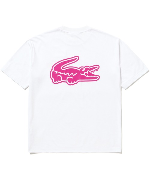 LACOSTE(ラコステ)の「【オンライン限定】LACOSTE オーバーサイズ バック プリント Tシャツ(Tシャツ/カットソー・メンズ・ブラック/ホワイト/ミント/ネイビー/チャコール/ダークグリーン/ホワイト×ピンク/ブラック×ピンク/パープル・3/4/5/6/2)」の2枚目の写真