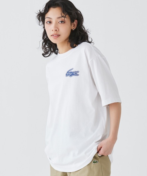 LACOSTE(ラコステ)の「【オンライン限定】LACOSTE オーバーサイズ バック プリント Tシャツ(Tシャツ/カットソー・メンズ・ブラック/ホワイト/ミント/ネイビー/チャコール/ダークグリーン/ホワイト×ピンク/ブラック×ピンク/パープル・3/4/5/6/2)」の22枚目の写真