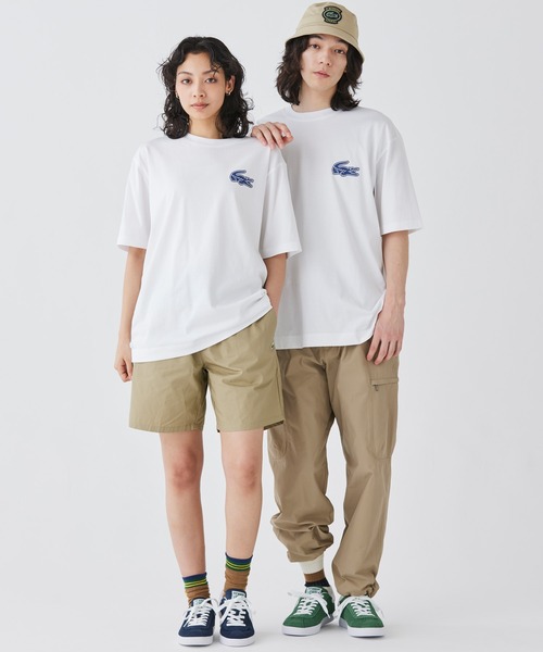 LACOSTE(ラコステ)の「【オンライン限定】LACOSTE オーバーサイズ バック プリント Tシャツ(Tシャツ/カットソー・メンズ・ブラック/ホワイト/ミント/ネイビー/チャコール/ダークグリーン/ホワイト×ピンク/ブラック×ピンク/パープル・3/4/5/6/2)」の12枚目の写真