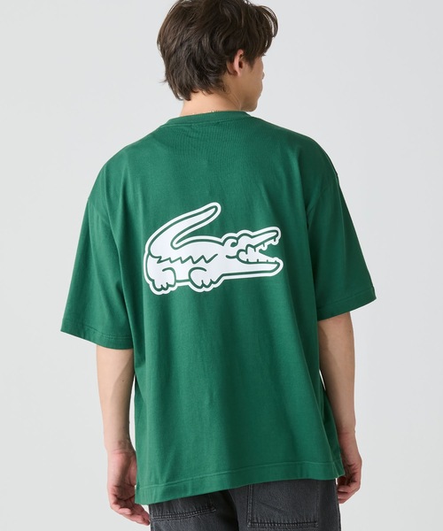 M LACOSTE ゴジラプリント Tシャツ ブラック size 4 新品 LACOSTE ゴジラプリント Tシャツ ブラック 4 Godzilla + Lacoste T