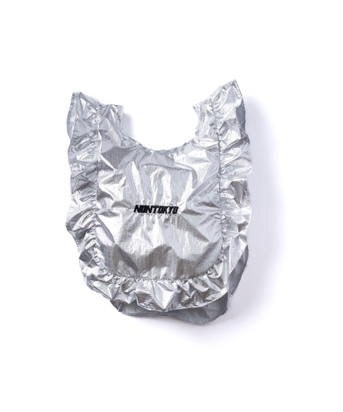 NON TOKYO（ノントーキョー）の「NON TOKYO/ノントーキョー/フリルエコバッグ(S)（ハンドバッグ・レディース・シルバー/ブルー/レッド・FREE）」の3枚目の写真