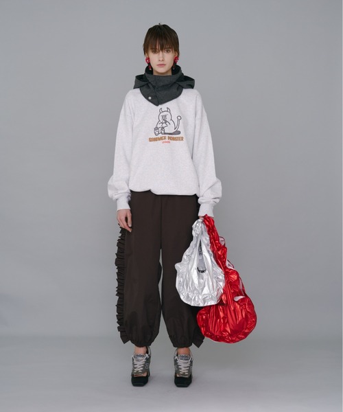 NON TOKYO（ノントーキョー）の「NON TOKYO/ノントーキョー/フリルエコバッグ(S)（ハンドバッグ・レディース・シルバー/ブルー/レッド・FREE）」の8枚目の写真