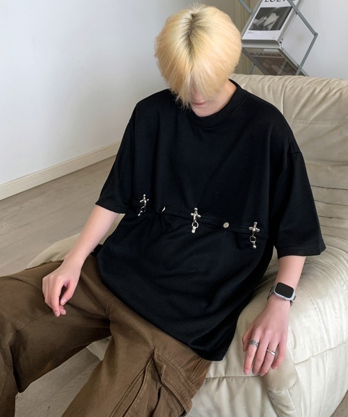 【セール】【FVLMEN】docking design halfsleeve tee/ドッキング デザイン ハーフスリーブ T(Tシャツ/カットソー)|FVLMEN(フルメン) 【セール】【FVLMEN】docking design halfsleeve tee/ドッキング デザイン ハーフスリーブ T(Tシャツ/カットソー)|FVLMEN(フルメン)