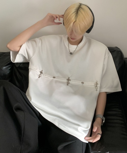 【セール】【FVLMEN】docking design halfsleeve tee/ドッキング デザイン ハーフスリーブ T(Tシャツ/カットソー)|FVLMEN(フルメン) 【セール】【FVLMEN】docking design halfsleeve tee/ドッキング デザイン ハーフスリーブ T(Tシャツ/カットソー)|FVLMEN(フルメン)