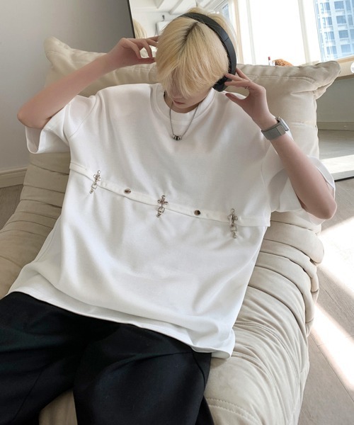 【セール】【FVLMEN】docking design halfsleeve tee/ドッキング デザイン ハーフスリーブ T(Tシャツ/カットソー)|FVLMEN(フルメン) 【セール】【FVLMEN】docking design halfsleeve tee/ドッキング デザイン ハーフスリーブ T(Tシャツ/カットソー)|FVLMEN(フルメン)