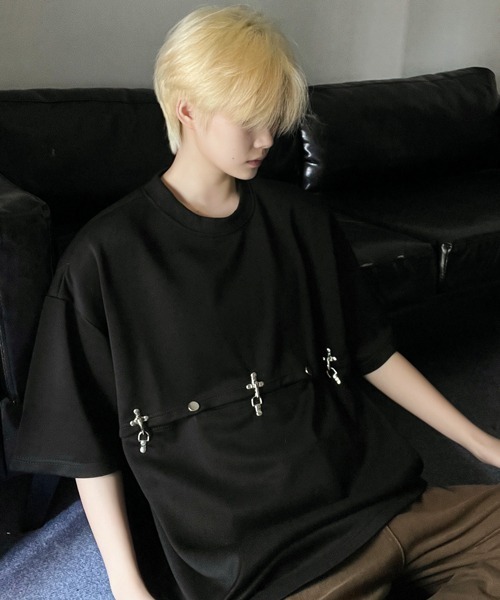 【セール】【FVLMEN】docking design halfsleeve tee/ドッキング デザイン ハーフスリーブ T(Tシャツ/カットソー)|FVLMEN(フルメン) 【セール】【FVLMEN】docking design halfsleeve tee/ドッキング デザイン ハーフスリーブ T(Tシャツ/カットソー)|FVLMEN(フルメン)