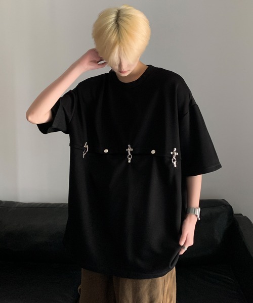 【セール】【FVLMEN】docking design halfsleeve tee/ドッキング デザイン ハーフスリーブ T(Tシャツ/カットソー)|FVLMEN(フルメン) 【セール】【FVLMEN】docking design halfsleeve tee/ドッキング デザイン ハーフスリーブ T(Tシャツ/カットソー)|FVLMEN(フルメン)