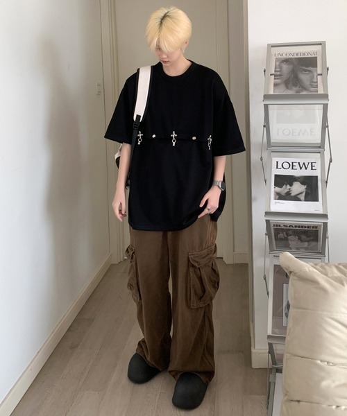 【セール】【FVLMEN】docking design halfsleeve tee/ドッキング デザイン ハーフスリーブ T(Tシャツ/カットソー)|FVLMEN(フルメン) 【セール】【FVLMEN】docking design halfsleeve tee/ドッキング デザイン ハーフスリーブ T(Tシャツ/カットソー)|FVLMEN(フルメン)