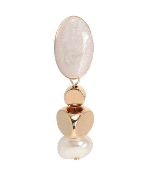 RESEXXY（リゼクシー）の「パールコンビマーブルピアス（ピアス（両耳用）・レディース・ブラウン/アイボリー・FREE）」の7枚目の写真