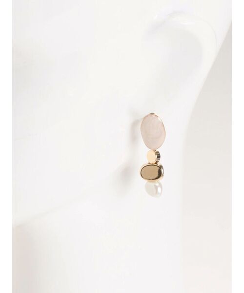 RESEXXY（リゼクシー）の「パールコンビマーブルピアス（ピアス（両耳用）・レディース・ブラウン/アイボリー・FREE）」の5枚目の写真