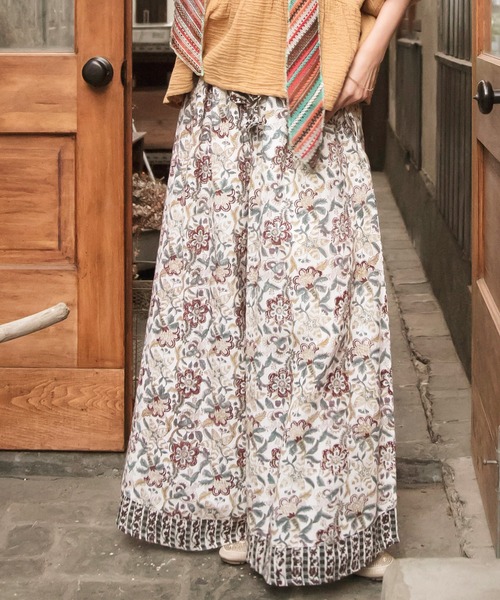 チャイハネ（チャイハネ）の「【チャイハネ】シブロンワイドパンツ（その他パンツ・レディース・グリーン/ホワイト/ネイビー/オレンジ・FREE）」の3枚目の写真