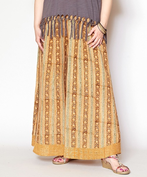 チャイハネ（チャイハネ）の「【チャイハネ】シブロンワイドパンツ（その他パンツ・レディース・グリーン/ホワイト/ネイビー/オレンジ・FREE）」の4枚目の写真