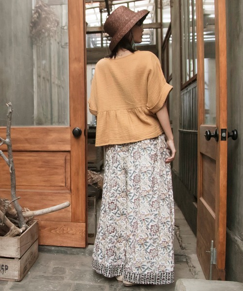 チャイハネ（チャイハネ）の「【チャイハネ】シブロンワイドパンツ（その他パンツ・レディース・グリーン/ホワイト/ネイビー/オレンジ・FREE）」の17枚目の写真