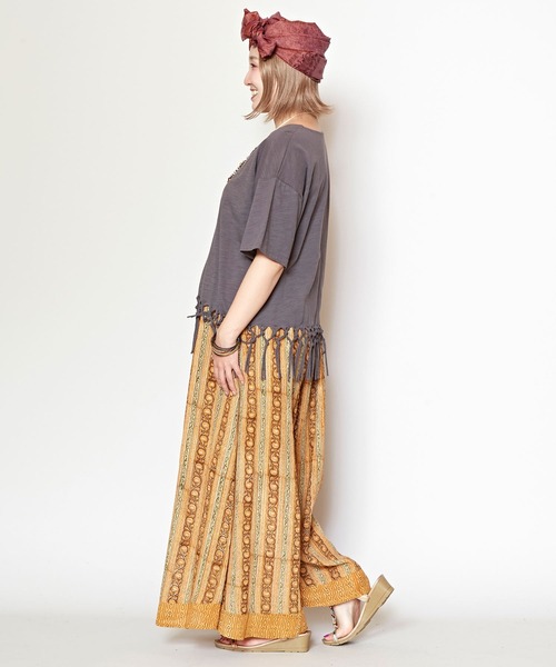 チャイハネ（チャイハネ）の「【チャイハネ】シブロンワイドパンツ（その他パンツ・レディース・グリーン/ホワイト/ネイビー/オレンジ・FREE）」の11枚目の写真