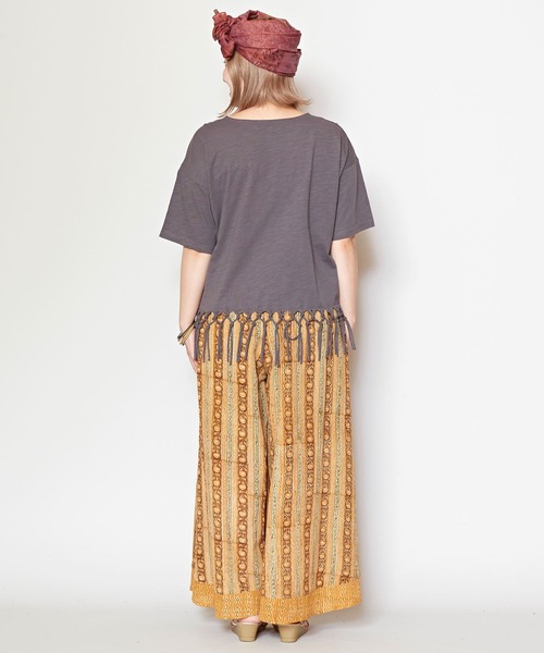 チャイハネ（チャイハネ）の「【チャイハネ】シブロンワイドパンツ（その他パンツ・レディース・グリーン/ホワイト/ネイビー/オレンジ・FREE）」の12枚目の写真