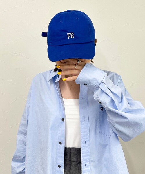 fredy emue（フレディエミュ）の「【新色登場】FR刺しゅうキャップ（キャップ・レディース・チャコールグレー/ベージュ/ネイビー/レッド/ライトグリーン/サックスブルー/ロイヤルブルー・FREE）」の6枚目の写真
