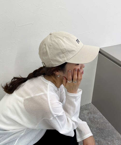 fredy emue（フレディエミュ）の「【新色登場】FR刺しゅうキャップ（キャップ・レディース・チャコールグレー/ベージュ/ネイビー/レッド/ライトグリーン/サックスブルー/ロイヤルブルー・FREE）」の12枚目の写真