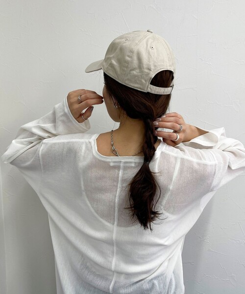 fredy emue（フレディエミュ）の「【新色登場】FR刺しゅうキャップ（キャップ・レディース・チャコールグレー/ベージュ/ネイビー/レッド/ライトグリーン/サックスブルー/ロイヤルブルー・FREE）」の14枚目の写真