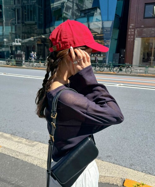 fredy emue（フレディエミュ）の「【新色登場】FR刺しゅうキャップ（キャップ・レディース・チャコールグレー/ベージュ/ネイビー/レッド/ライトグリーン/サックスブルー/ロイヤルブルー・FREE）」の15枚目の写真