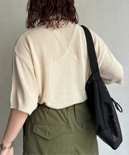 CPCM(シーピーシーエム)の「サガラ刺繍透かし半袖ニットプルオーバー(ニット/セーター・メンズ・ブラック/ホワイト/オレンジ・MEDIUM/LARGE)」の12枚目の写真