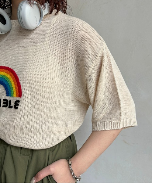 CPCM(シーピーシーエム)の「サガラ刺繍透かし半袖ニットプルオーバー(ニット/セーター・メンズ・ブラック/ホワイト/オレンジ・MEDIUM/LARGE)」の10枚目の写真