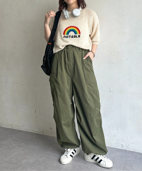 CPCM(シーピーシーエム)の「サガラ刺繍透かし半袖ニットプルオーバー(ニット/セーター・メンズ・ブラック/ホワイト/オレンジ・MEDIUM/LARGE)」の7枚目の写真