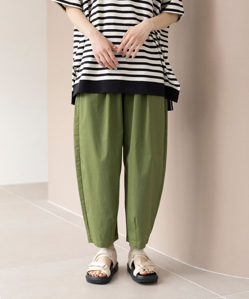 新品　最終値下げ　Lサイズ Luz eSombra2021FW カーキ上・下 studio CLIP（スタディオクリップ）の「さらっと軽ラク樽パンツ[プチ