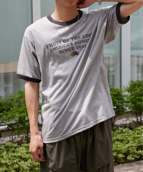 セール】【FRUIT OF THE LOOM】UNISEXリンガーTシャツ※（Tシャツ