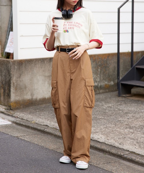 セール】【FRUIT OF THE LOOM】UNISEXリンガーTシャツ※（Tシャツ