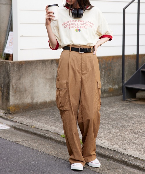 セール】【FRUIT OF THE LOOM】UNISEXリンガーTシャツ※（Tシャツ