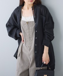 PUAL CE CIN | フレンチリネンバンドカラーブラウス(シャツ/ブラウス)