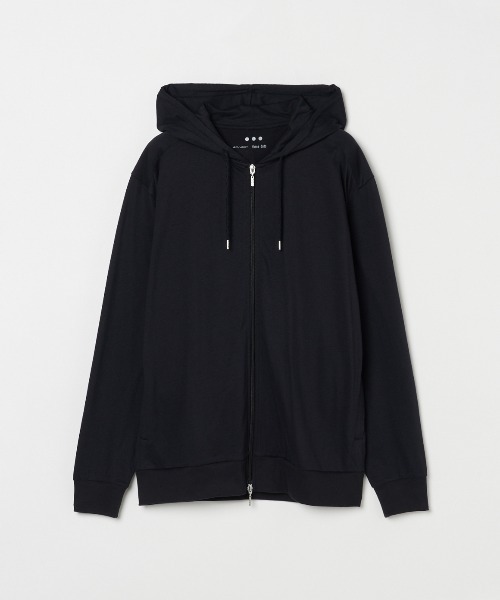 three dots（スリードッツ）の「サンデッドジャージー ジップフーディ