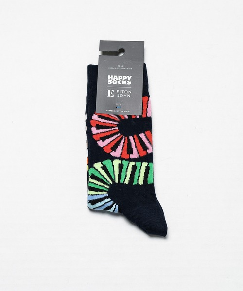 Happy Socks(ハッピーソックス)の「《Happy Socks × ELTON JPHM》 Limited sock(ソックス/靴下・レディース・ブラック/ブルー/オフホワイト/ネイビー・SMALL/MEDIUM)」の3枚目の写真