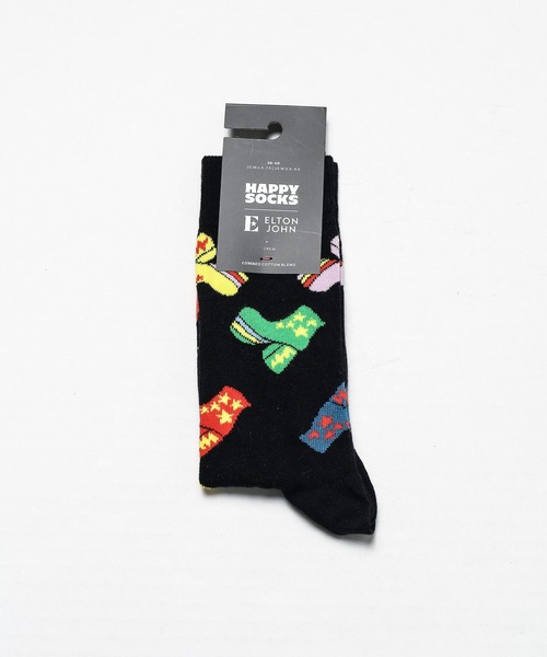 Happy Socks(ハッピーソックス)の「《Happy Socks × ELTON JPHM》 Limited sock(ソックス/靴下・レディース・ブラック/ブルー/オフホワイト/ネイビー・SMALL/MEDIUM)」の2枚目の写真