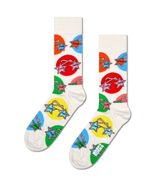 Happy Socks(ハッピーソックス)の「《Happy Socks × ELTON JPHM》 Limited sock(ソックス/靴下・レディース・ブラック/ブルー/オフホワイト/ネイビー・SMALL/MEDIUM)」の5枚目の写真