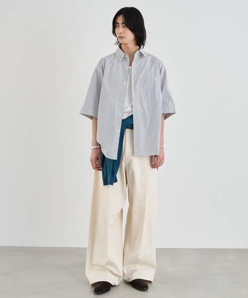 Loose fit stripe shirts / ルーズフィットストライプシャツ（半袖