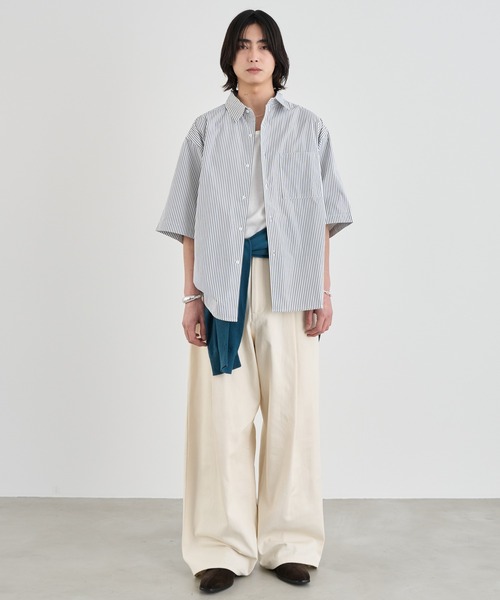 Loose fit stripe shirts / ルーズフィットストライプシャツ（半袖