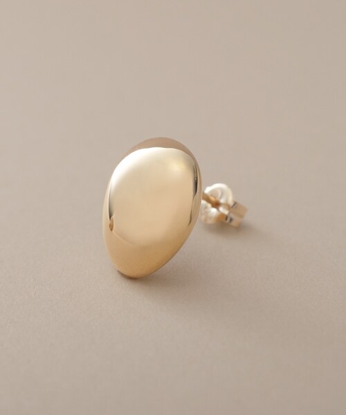 COCOSHNIK(ココシュニック)の「K10中空Dシェイプ ピアス(ピアス(両耳用)・レディース・イエローゴールド・00)」の3枚目の写真