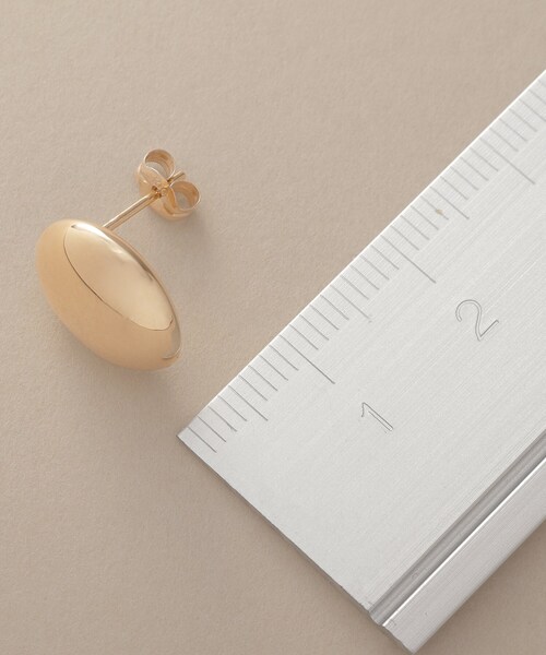 COCOSHNIK(ココシュニック)の「K10中空Dシェイプ ピアス(ピアス(両耳用)・レディース・イエローゴールド・00)」の5枚目の写真