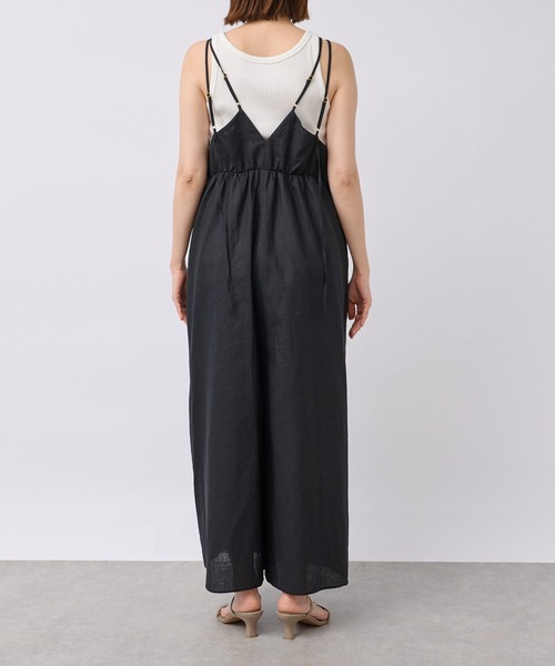 RIVE DROITE（リヴドロワ）の「【着映え◎】フレアサロペット（サロペット/オーバーオール・レディース・ピンク/ブラック・FREE）」の21枚目の写真