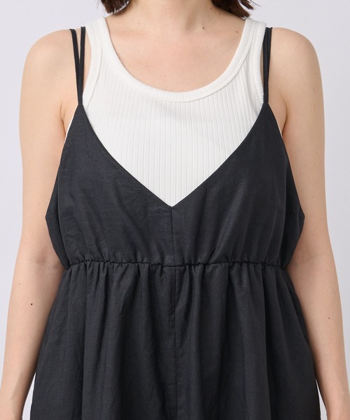 RIVE DROITE（リヴドロワ）の「【着映え◎】フレアサロペット（サロペット/オーバーオール・レディース・ピンク/ブラック・FREE）」の22枚目の写真