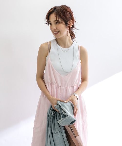 RIVE DROITE（リヴドロワ）の「【着映え◎】フレアサロペット（サロペット/オーバーオール・レディース・ピンク/ブラック・FREE）」の15枚目の写真