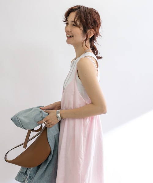 RIVE DROITE（リヴドロワ）の「【着映え◎】フレアサロペット（サロペット/オーバーオール・レディース・ピンク/ブラック・FREE）」の16枚目の写真