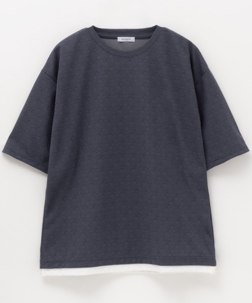 URBAN COLLECTION（アーバンコレクション）の「QUICK DRYフェイクレイヤードTシャツ（Tシャツ/カットソー・メンズ・グレイッシュベージュ/チャコールグレー/ネイビー・M/L/XL）」の9枚目の写真