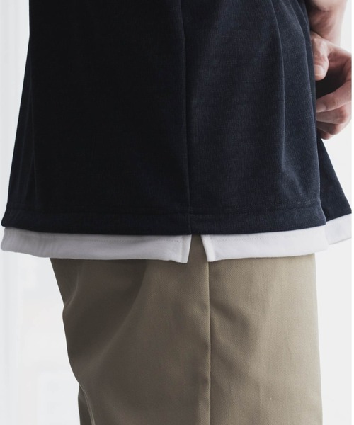 URBAN COLLECTION（アーバンコレクション）の「QUICK DRYフェイクレイヤードTシャツ（Tシャツ/カットソー・メンズ・グレイッシュベージュ/チャコールグレー/ネイビー・M/L/XL）」の14枚目の写真