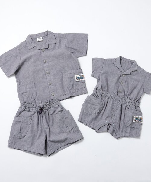 BREEZE（ブリーズ）の「【リンク】もっとスズシーシャンブレーシャツ（シャツ/ブラウス・キッズ・レインボー/ブラック/ブルー・80/90/100/110/120/130/140）」の6枚目の写真