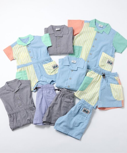 BREEZE（ブリーズ）の「【リンク】もっとスズシーシャンブレーシャツ（シャツ/ブラウス・キッズ・レインボー/ブラック/ブルー・80/90/100/110/120/130/140）」の7枚目の写真